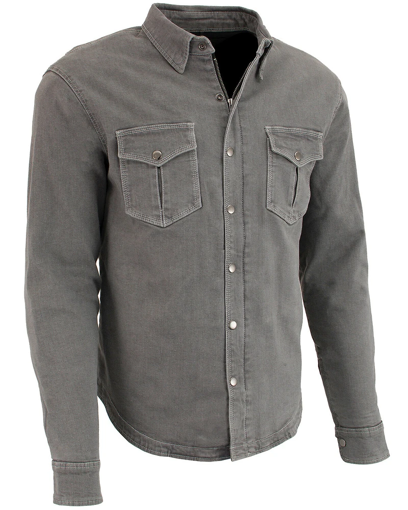 Milwaukee Performance Men's Aramid Reinforced Denim Biker Shirt - Big & Tall