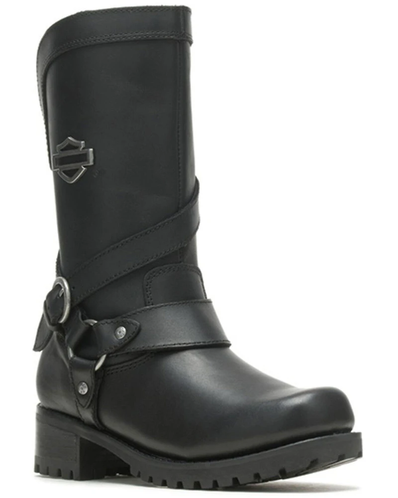 Harley Davidson Women's 9.5" Amber Motorcycle Boots - Round Toe