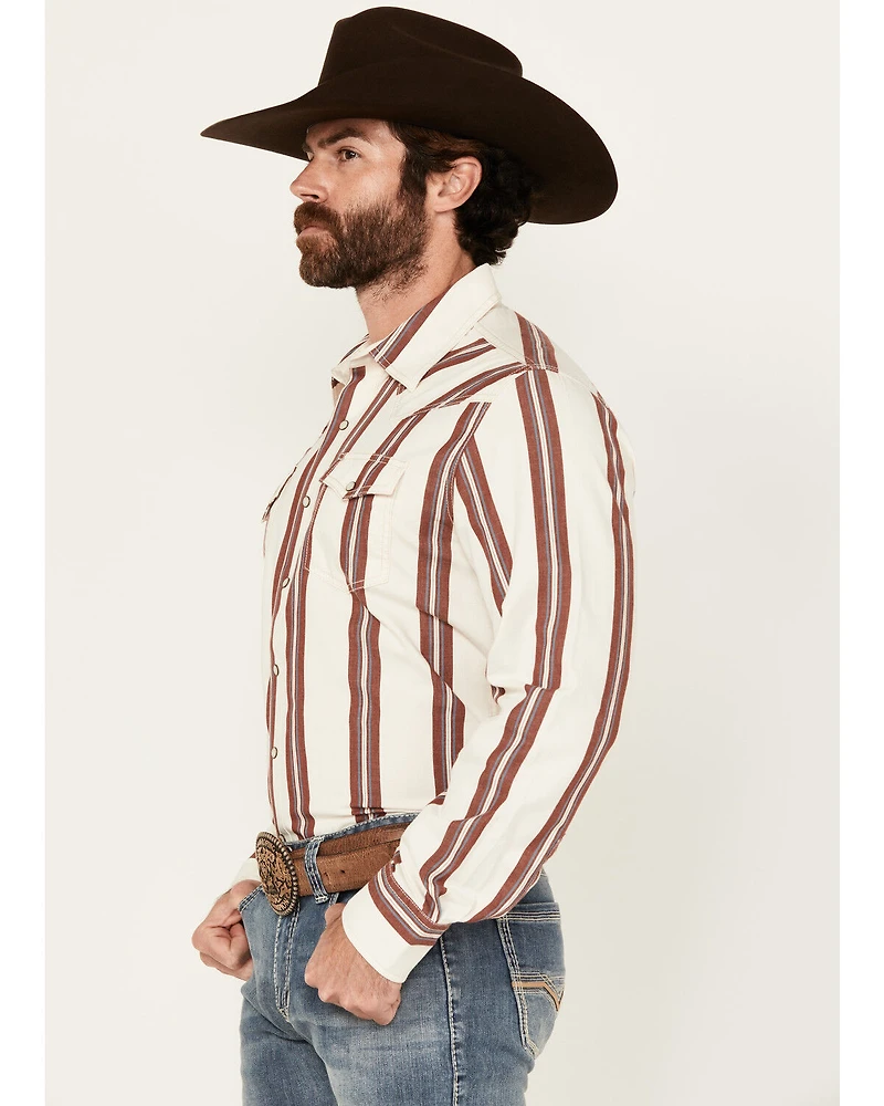 Wrangler Retro Men's Striped Long Sleeve Snap Western Shirt - Tall