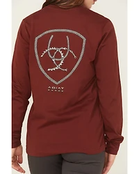 Ariat Women's Rebar Cotton Strong Workshop Logo Long Sleeve Graphic Tee
