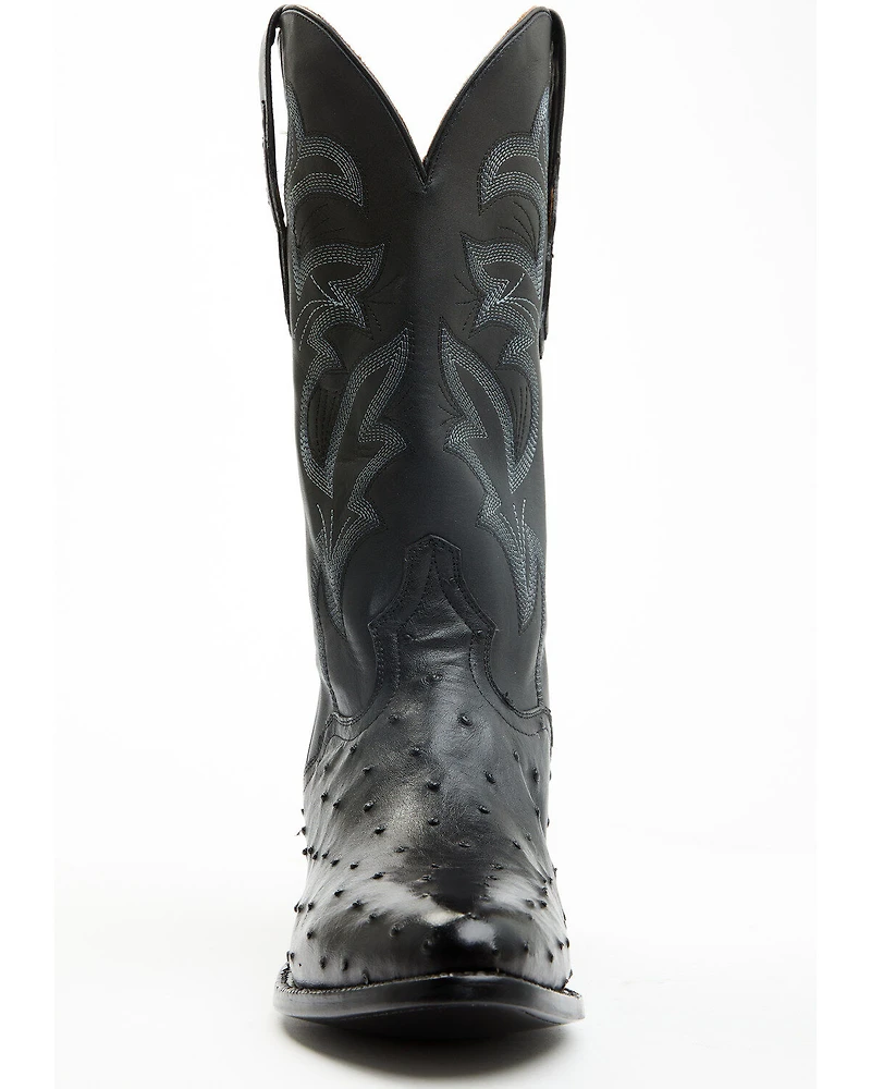 EL Dorado Men's Full Quill Ostrich Exotic Western Boots - Round Toe