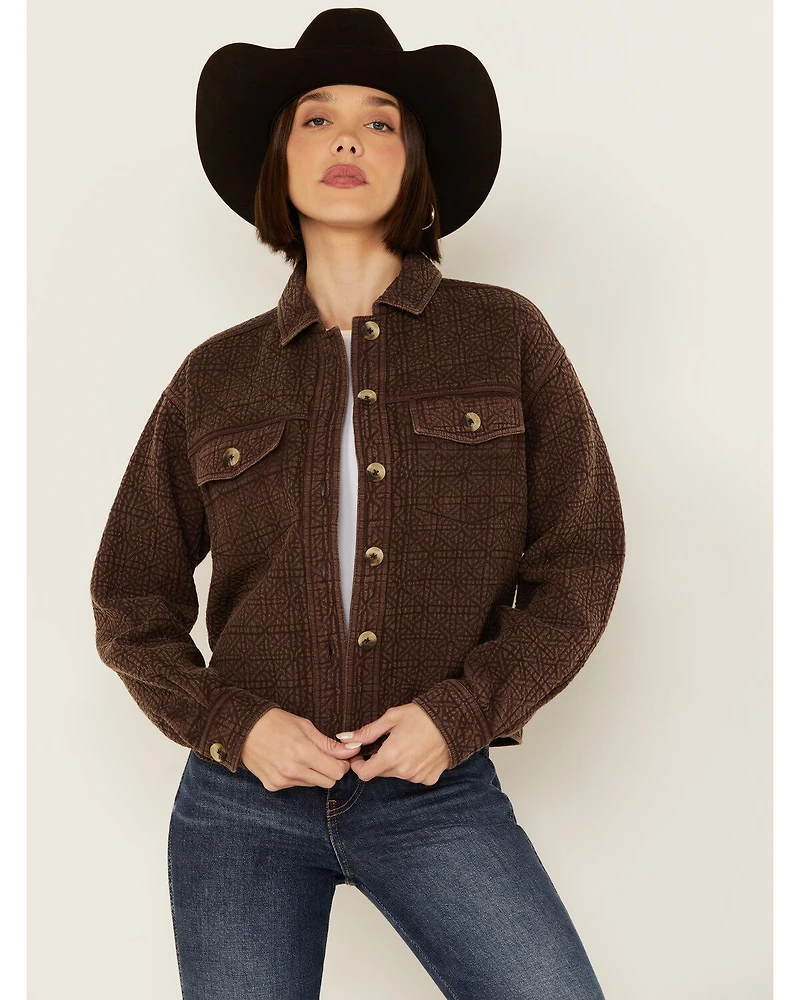 Cleo + Wolf Women's Adam Quilted Button-Down Shacket