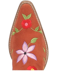 Dingo Women's Flower Power Suede Tall Western Boots - Snip Toe