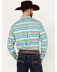 Ariat Men's Team Christian Horz Southwestern Striped Long Sleeve Button-Down Western Shirt - Tall