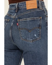 Levi's Premium Women's Dark Wash 70s High Rise Stretch Flare Jeans