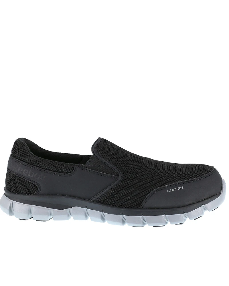 Reebok Men's Black Slip-On Sublite Work Shoes - Alloy Toe