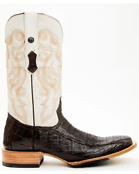 Tanner Mark Men's Exotic Caiman Belly Western Boots - Broad Square Toe