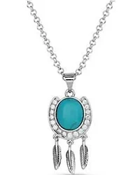 Montana Silversmiths Women's Catching Luck Horseshoe Necklace