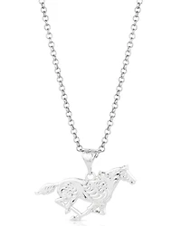 Montana Silversmiths Women's Out West Running Horse Necklace