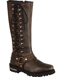 Milwaukee Leather Women's Waterproof 14" Harness Boots - Square Toe