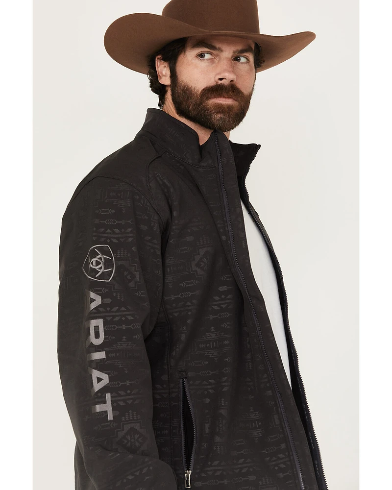 Ariat Men's Phantom Embossed Southwestern Print Logo 2.0 Softshell Jacket