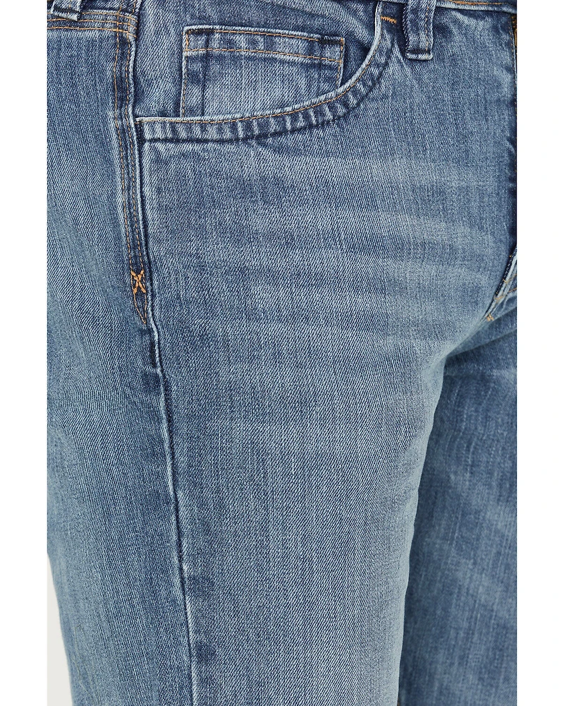 Cody James FR Men's Clover Leaf Wash Slim Straight 5-Pocket Stretch Jeans