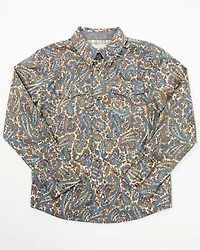 Cody James Toddler Boys' Madera Paisley Print Long Sleeve Snap Western Shirt