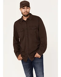 Brothers and Sons Men's Solid Pigment Slub Button Down Western Shirt