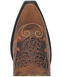 Laredo Women's Embroidered Leaf Western Performance Boots - Snip Toe