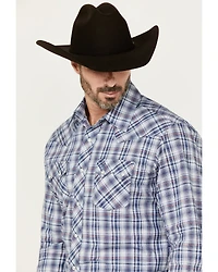 Wrangler Retro Men's Plaid Print Long Sleeve Snap Western Shirt
