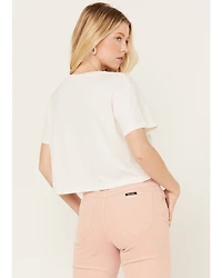 Wrangler Women's Cropped Short Sleeve Logo Graphic Tee