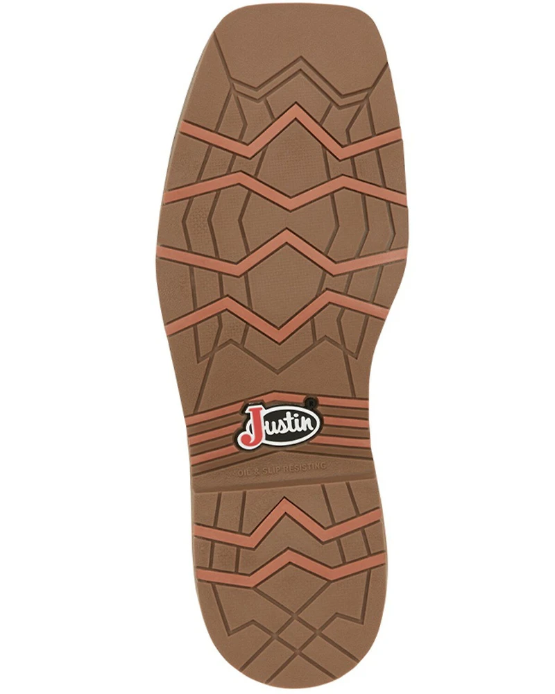 Justin Men's Stampede Bolt Pull On Western Work Boots - Nano Composite Toe