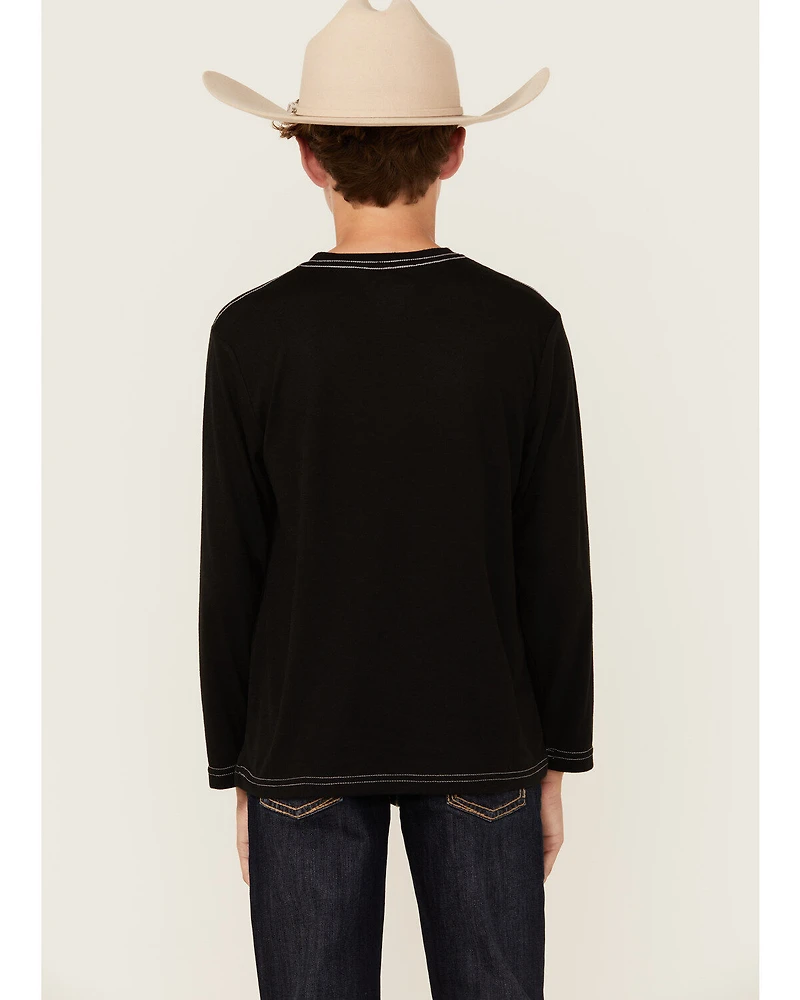 Cowboy Hardware Boys' Triple Barb Ghost Long Sleeve Graphic T-Shirt