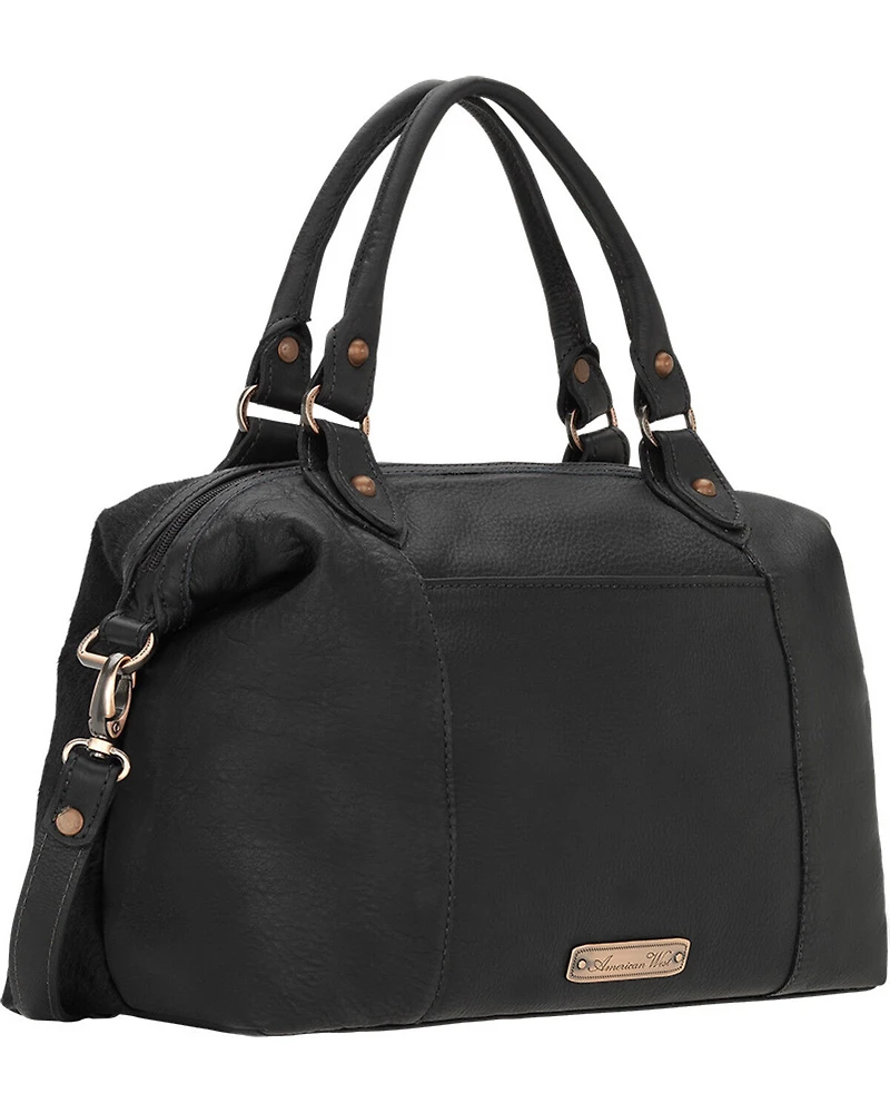 American West Cow Town Large Convertible Zip Top Satchel