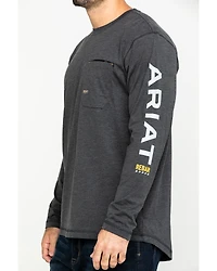 Ariat Men's Rebar Workman Logo Long Sleeve Work Shirt