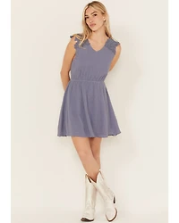 Cleo + Wolf Women's Birdy Open Back Mini Dress