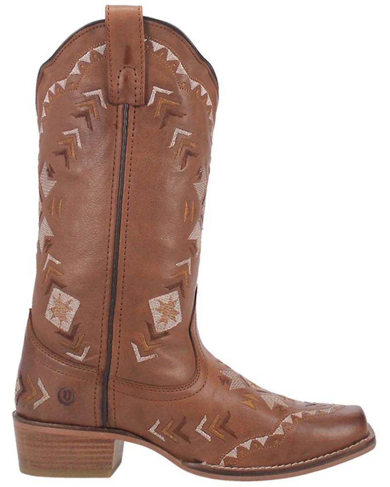 Dingo Women's Mesa Southwestern Embroidered Leather Western Boot - Square Toe