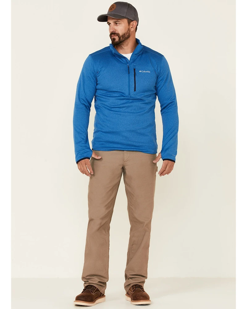 Columbia Men's Heather Indigo Park View 1/2 Zip Fleece Pullover