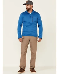 Columbia Men's Heather Indigo Park View 1/2 Zip Fleece Pullover