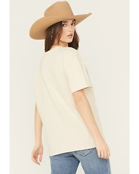 Blue B Women's Embroidered Smiley Rodeo Short Sleeve Graphic Tee