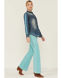 Tasha Polizzi Women's Rayna Southwestern Embroidered Denim Shirt