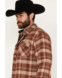 Dakota Grizzly Men's Ivan Plaid Print Sherpa Lined Flannel Shirt Jacket