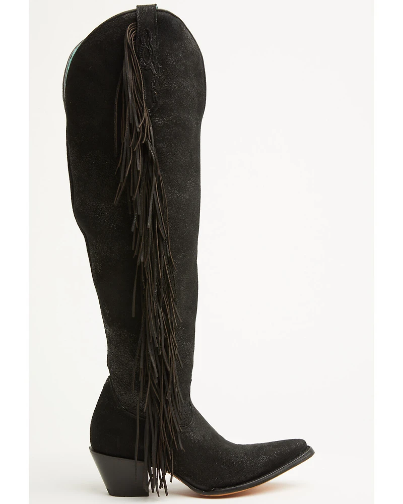 Corral Women's Fringe Tall Western Boots - Snip Toe