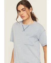 Cleo & Wolf Women's Boyfriend Short Sleeve Pocket Tee