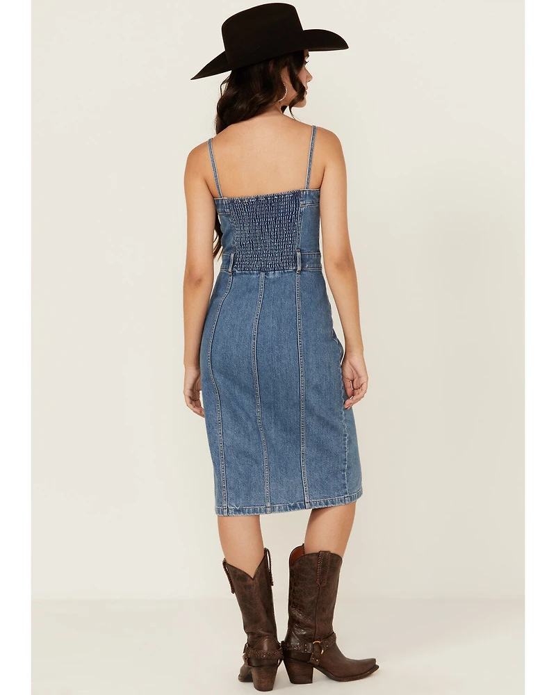 Levi's Women's Denim Bustier Midi Dress