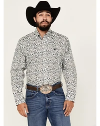 Cinch Men's Paisley Print Long Sleeve Button-Down Western Shirt