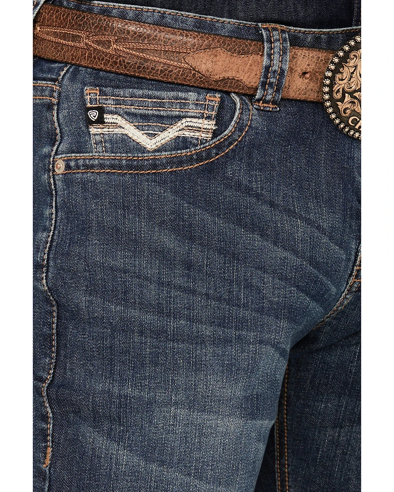 Rock & Roll Denim Men's Medium Wash Pistol Reflex Straight Stretch Jeans