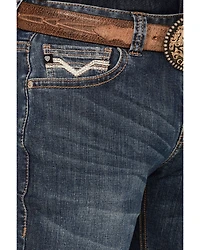 Rock & Roll Denim Men's Medium Wash Pistol Reflex Straight Stretch Jeans