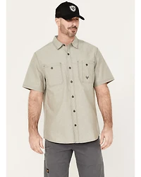 Hawx Men's Oxford Short Sleeve Button-Down Work Shirt
