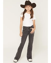 Rock & Roll Denim Girls Horseshoe Embroidered Bootcut Stretch Jeans