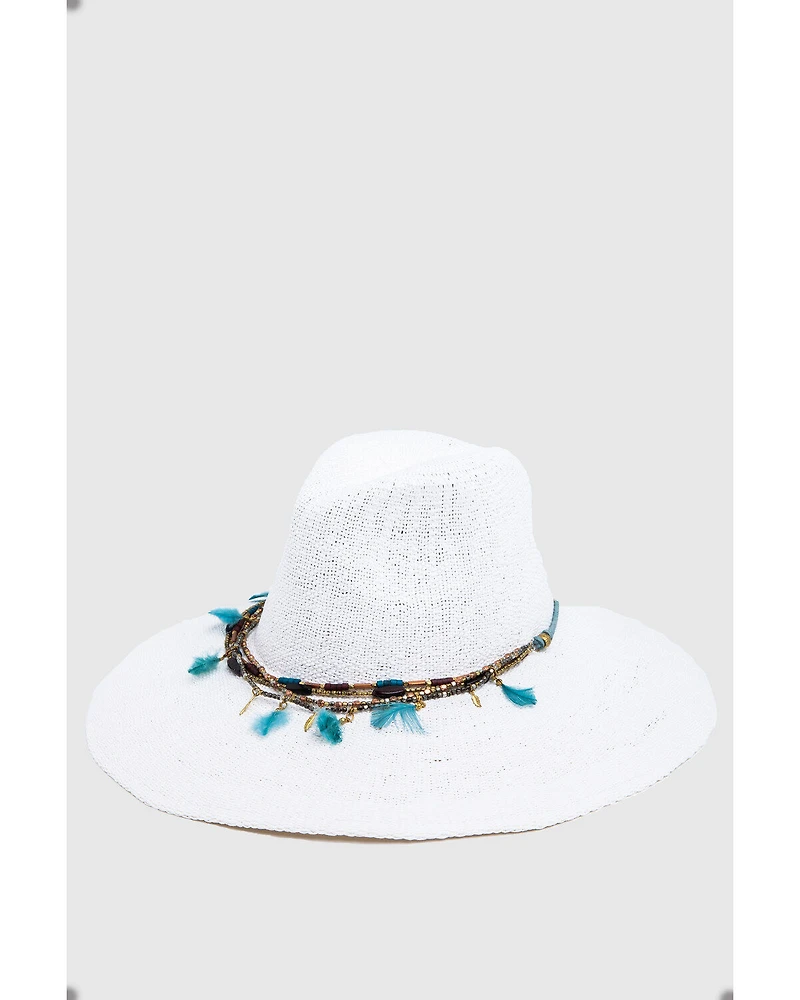Nikki Beach Women's Dara Straw Western Fashion Hat