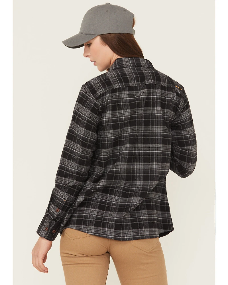Ariat Women's Rebar Flannel DuraStretch Long Sleeve Button-Down Work Shirt