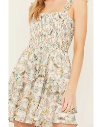 Ash & Violet Women's Floral Print Sleeveless Mini Dress