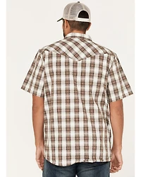 Moonshine Spirit Men's Twisted Barb Plaid Snap Western Shirt