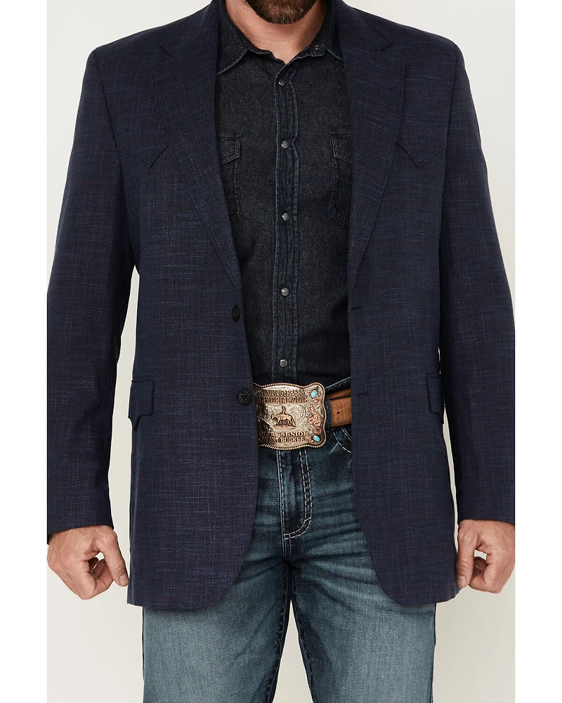 Circle S Men's Plaid Print Western Sportcoat