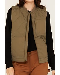 Lucky Brand Workwear Women's Tactical Insulated Canvas Quilted Vest