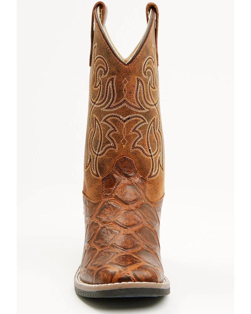 Cody James Boys' Duke Embossed Western Boots - Broad Square Toe