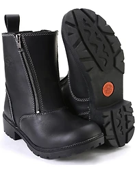 Milwaukee Leather Women's Dual Zipper Motorcycle Boots - Round Toe