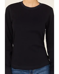 Lucky Brand Workwear Women's Ribbed Trim Long Sleeve Shirt