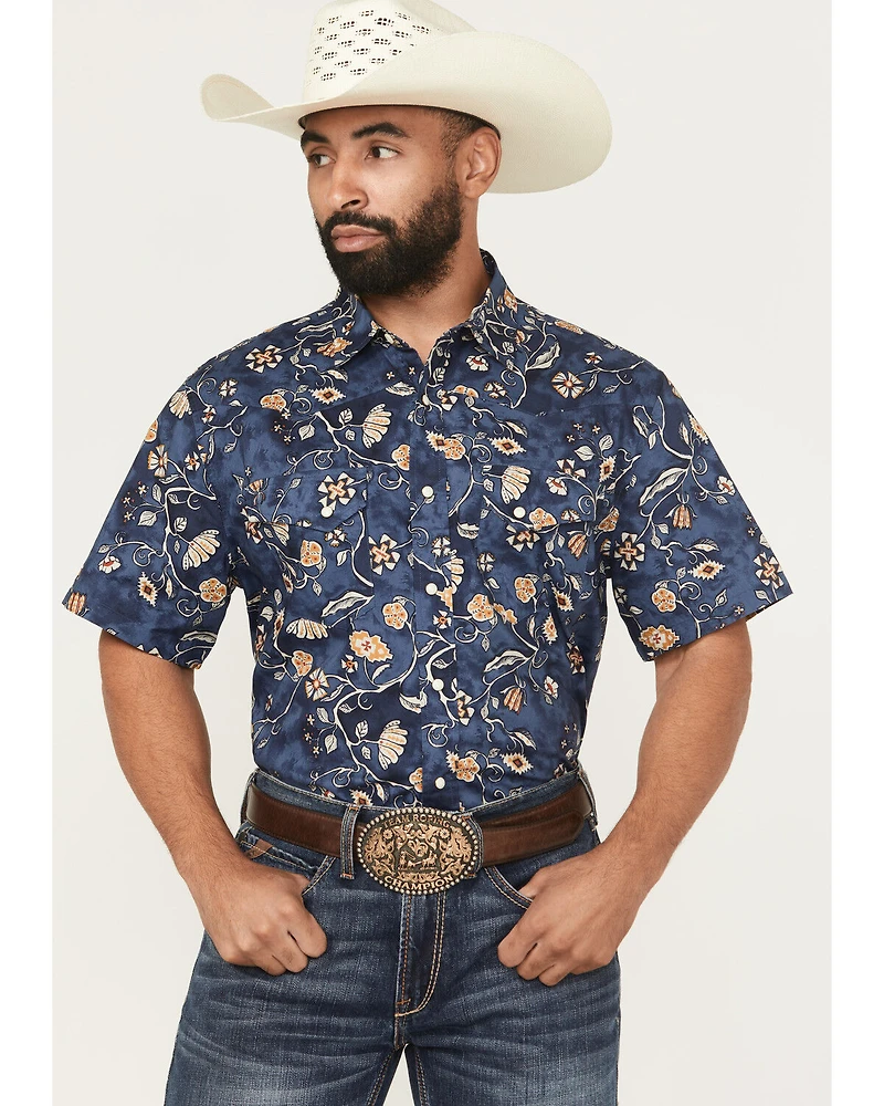 Pendleton Men's Laramie Floral Print Short Sleeve Snap Western Shirt